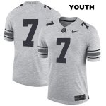 Youth NCAA Ohio State Buckeyes Teradja Mitchell #7 College Stitched No Name Authentic Nike Gray Football Jersey PS20F75WI